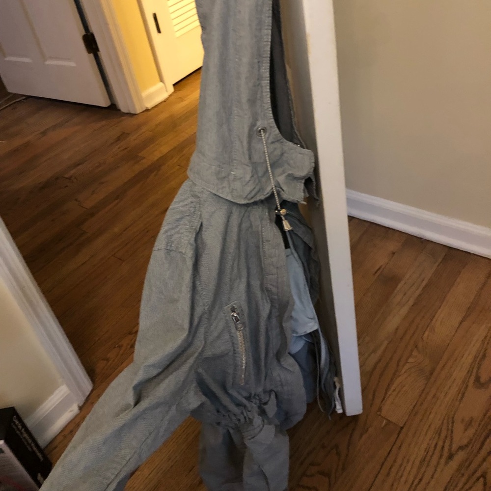 Hooded cinched at the waist jacket